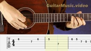 Как играть мелодию песни «Полюшко поле» на гитаре (с табулатурой)