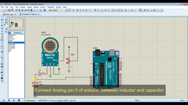 MQ135 Gas Sensor Simulation in Proteus смотреть онлайн