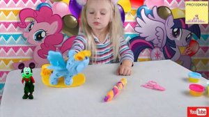 My little pony Rainbow Dash. Моя маленькая пони Радуга Дэш.Лепим из пластилина Play-Doh.??
