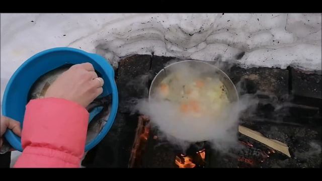 Уха на костре/Самый правильный рецепт настоящей рыбной ухи смотреть онлайн
