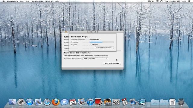 2.6Ghz intel i7 MacBook Pro Retina Display Geekbench Test 64Bit