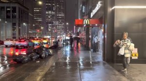 Rain Ambience Sleep - Manhattan Rain Sounds For Sleeping ASMR 4k - Walking In The Rain In New York 2