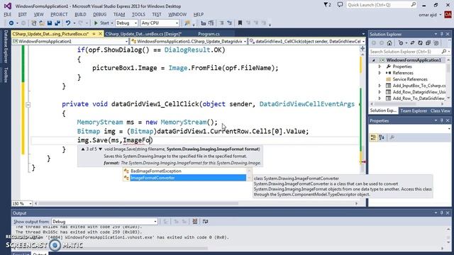 C# Tutorial - How To Update DataGridView Cell Image Using PictureBox In C# [ With Source Code ]