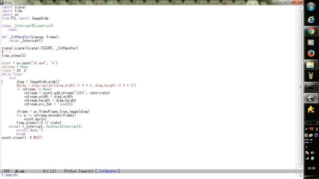 Recording Windows Desktop with PIL.ImageGrab and PyAV (on WIndows) смотреть онлайн