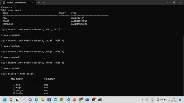 DMS-Practical On Select COMMAND| Unit No -2 | Lecture No:18| SQL DML Command| DQL| Hindi#sql #short