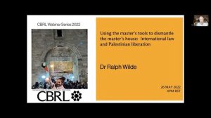 Ralph Wilde: "Using the Master's Tools to Dismantle the Master's House"