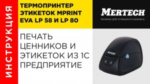 Принтер MPrint EVA LP 58 80 печать ценников и этикеток из 1С Предприятие