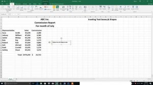 MS Excel: How to insert text box, and shapes in worksheet