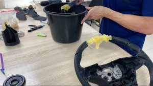Восстановление и перетяжка руля Lada Vesta NG.