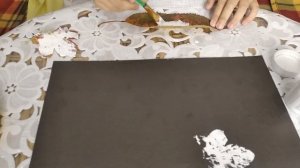 Осенние листья! Чёрно-белая Картина! Осенняя картина своими руками!!!