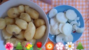 Картофель отварной с ЖАРЕНЫМ луком ,очень вкусный