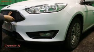 Защита радиатора Optimal Ford Focus III Рестайлинг с 2014г.в. (Черный) - strelka11.ru