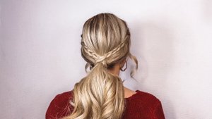КАК СДЕЛАТЬ КРАСИВЫЙ НИЗКИЙ ХВОСТ, СТИЛЬНО УКРАШЕННЫЙ КОСИЧКАМИ \ EASY LOW PONYTAIL TUTORIAL