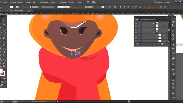 Рисуем персонажей в векторе. Из одного - семь! Процесс рисования Adobe Illustrator смотреть онлайн