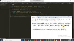 PHP Lecture 84 Cookies   Check If Cookies Is Enabled