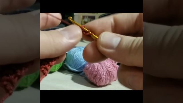 Образец вязания в технике С2С | ???Утилизация остатков пряжи ??