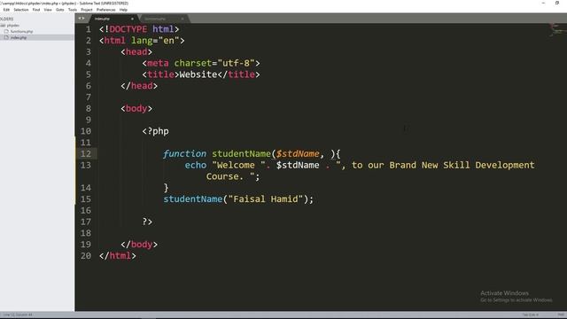 Lecture 19 - Function Parameters in PHP смотреть онлайн