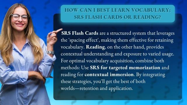 How Can I Best Learn Vocabulary: SRS Flash Cards or Reading? смотреть онлайн