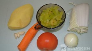 Суп овощной на курином бульоне