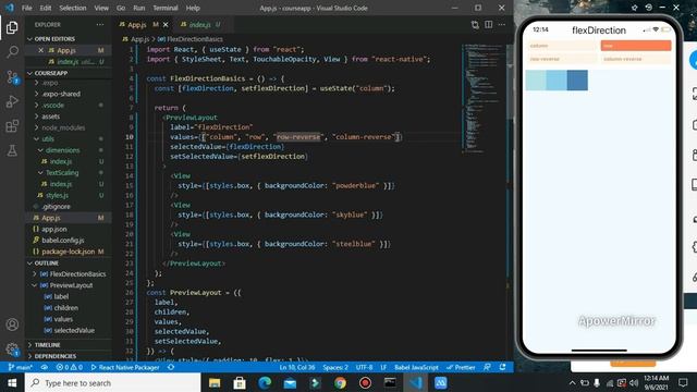 React Native Video #6 - Flexbox Basics Part 2 смотреть онлайн