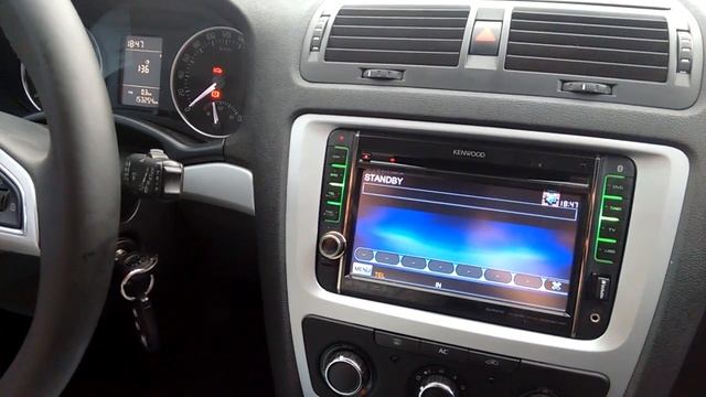 Skoda A5 управление магнитолой Kenwood через адаптер Connects2 CTSSK002.2 смотреть онлайн
