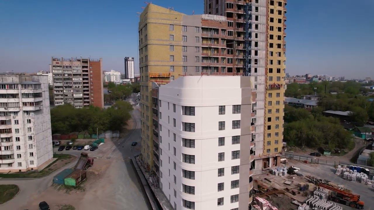 Квартал "Беринг" в Новосибирске - Ход строительства Май 2022 смотреть онлайн