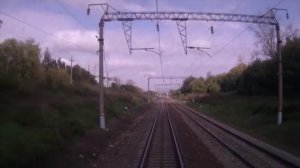 Отправление поезда из Рязани вид из хвоста поезда