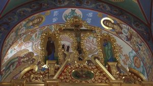 Символ Веры. Протодьякон Владимир Красенков за Божественной Литургией возглавил дьяконский чин.