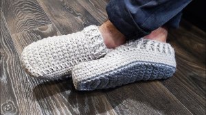 САМЫЕ ПРОСТЫЕ МУЖСКИЕ СЛЕДКИ БЕЗ ШВА!/MEN'S KNITTED SLIPPERS