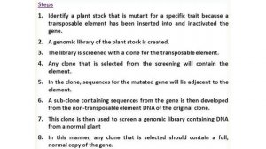 Gene tagging Part I