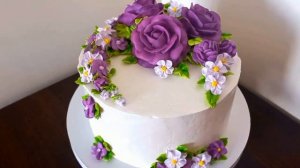 Простое,но очень красивое оформление торта