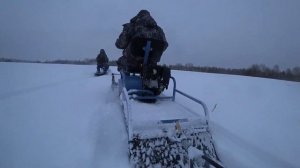Мотобуксировщик Альбатрос-L, миниснегоход и  мотобуксировщик XL c лыжным модулем.