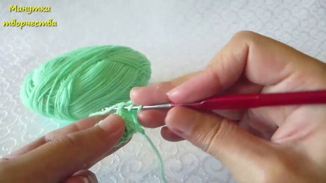 Как вязать пышный столбик с накидом?