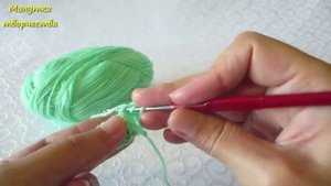 Как вязать пышный столбик с накидом?