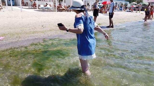 КОБЛЕВО.Самые ДЕШЕВЫЕ БАЗЫ на ПЕРВОЙ линии.Замер ТЕМПЕРАТУРЫ ВОДЫ в море!!! смотреть онлайн