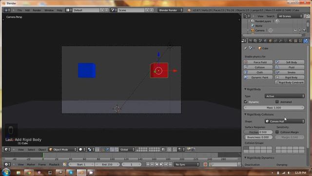 Blender Bullet physics in 5 minutes смотреть онлайн