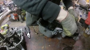 Разбор Коробки передач на снегоходе Yamaha Viking