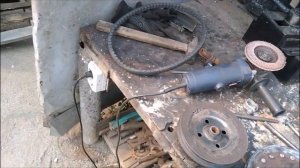 Изготовление шкива на 240 на мотоблок с помощью дрели и болгарки