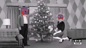 2х2 Новогодние заставки перед рекламой (17.12.2018-19.02.2019)