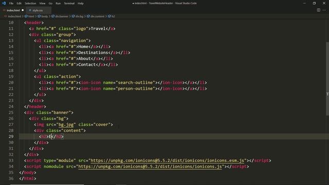 How To Make Responsive Website Using Html & CSS | Travel Website Header Design