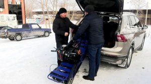 Мотосноуборд Искра-2 (Ижтехмаш). Погрузка в автомобиль, выгрузка из автомобиля.
