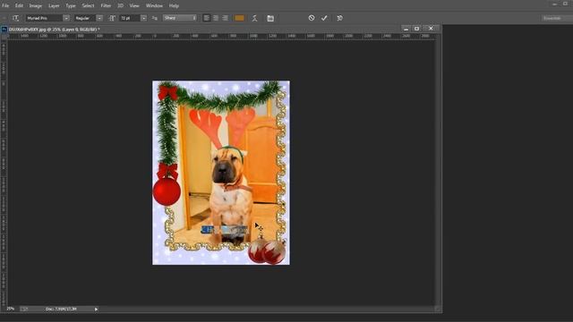 Как сделать открытку в фотошоп на Новый год