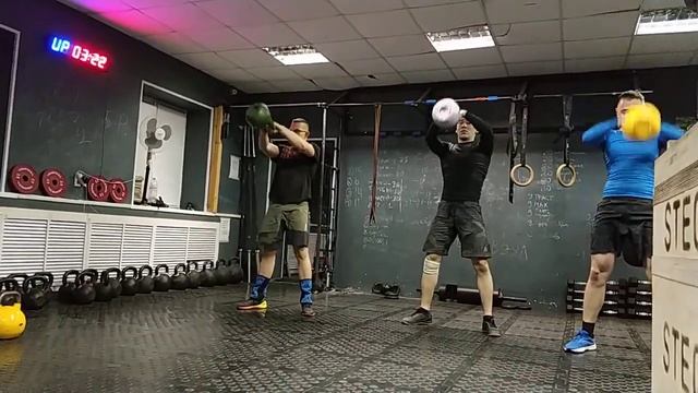 Гиря Ка4. Лесенка из Махов гирей. Русские  Американские. Kettlebell CrossFit Wod