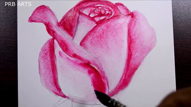 Rose Flower Watercolor Painting Tutorial for Beginners