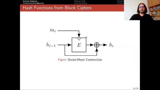 Cryptanalysis 9.2: Collisions for AES Hashing Modes