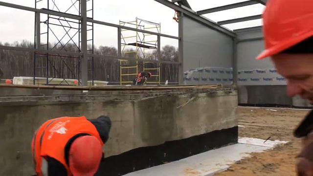 Рабочий процесс строительства склада .ООО  РТ-Строительство и Сервис