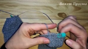 Носки на 2 спицах без шва (прямая пятка)