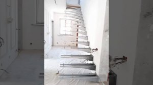 Консольная лестница в доме из газобетона