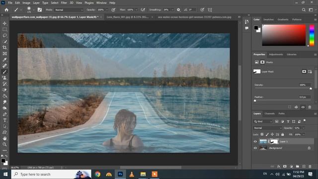Blend Two images in Adobe Photoshop 2023 | Photoshop Tutorials смотреть онлайн