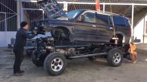 установка кузова pajero sport на раму